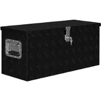 vidaXL Caja de aluminio de 80 x 30 x 35 cm, color