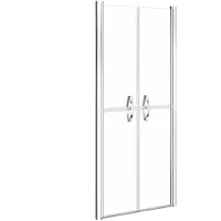 vidaXL Puerta de ducha transparente de vidrio templado ESG, 76x190 cm ()
