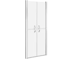 vidaXL Puerta de ducha mate de vidrio ESG, 86x190 cm
