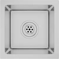vidaXL : Fregadero de acero inoxidable, de instalación encastrada, hecho a mano