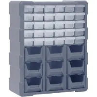 vidaXL Organizador con múltiples cajones, con 39 cajones, 38x16x47 cm