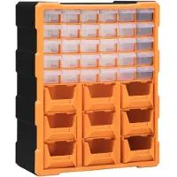 vidaXL Organizador con múltiples cajones, con 39 cajones, 38x16x47 cm