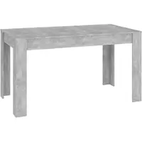 vidaXL Mesa de comedor gris hormigón, 140x74,5x76 cm, material de madera