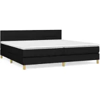 vidaXL Cama con somier y colchón, color , 200x200 cm, tapizada en tela