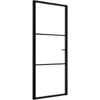 vidaXL Puerta interior de vidrio ESG y aluminio, 83x201,5 cm, color