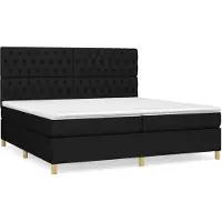 vidaXL Cama con somier y colchón, color , 200x200 cm, tapizada en tela
