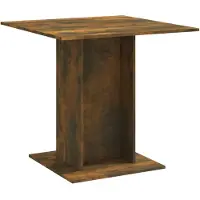 vidaXL Mesa de comedor, roble ahumado, 80x80x75 cm, material de madera