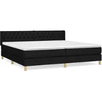 vidaXL Cama con somier y colchón, color , 200x200 cm, tapizada en tela