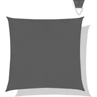 Vonroc Toldo de sombra cuadrado - Premium - 360×360 cm - Resistente al agua | Gris