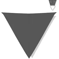 Vonroc Toldo de sombra triangular - Premium - ∆ 360 cm - Resistente al agua | Gris