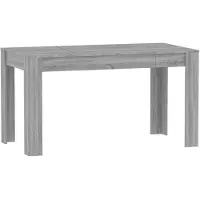 vidaXL Mesa de comedor gris Sonoma, 140x74,5x76 cm, fabricada en material de madera