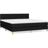 vidaXL Cama con somier y colchón, color , 160x200 cm, tapizada en tela