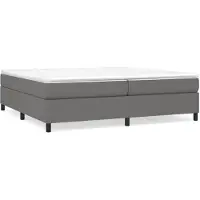 vidaXL Cama con somier y colchón de la marca , color gris oscuro, dimensiones 200x200 cm, tapizada en tela