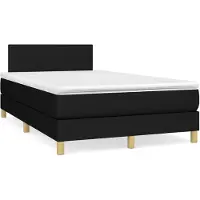 vidaXL Cama con somier y colchón, color , 120x200 cm, tapizada en tela