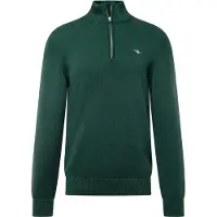 Gant para hombre. 8030170 Jersey con media cremallera Casual verde (L), Algodón, Manga larga, outlet 2026.