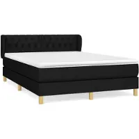 vidaXL Cama con somier y colchón , color , 140x200 cm, tapizada en tela