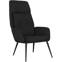 vidaXL Sillón de relax, color negro, apariencia de ante