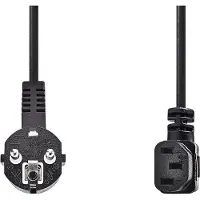 Nedis Cable De Alimentación Cegl10020bk100 Power M-iec-320-c13 En ángulo Niquelado 10 M