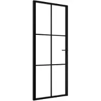 vidaXL Puerta interior de vidrio ESG y aluminio, 83x201,5 cm, color
