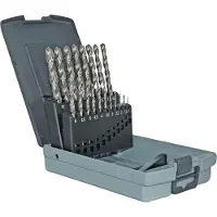Tivoly Broca helicoidal de vástago cilíndrico, corta, marca - Caja con 19 piezas - 11451970015