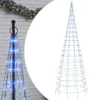 vidaXL Árbol de Navidad LED, 550 luces azules, 300 cm