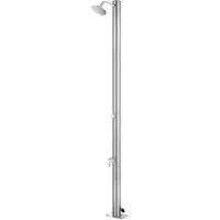 vidaXL Ducha de jardín de 215 cm, acero inoxidable