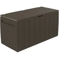 vidaXL Caja para cojines, color marrón, 117x45,5x57,5 cm, 270 litros