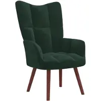 vidaXL Sillón de relax, color verde oscuro, tapizado en terciopelo
