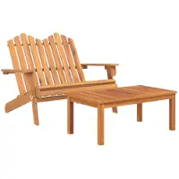 vidaXL Juego de 2 sillones de jardín tipo Adirondack, madera maciza de acacia