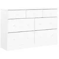 vidaXL Cómoda ALTA, blanca, 112x35x73 cm, madera maciza de pino