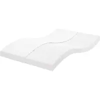 vidaXL Colchón de espuma blanco , 140x190 cm, 7 zonas, firmeza 20 ILD
