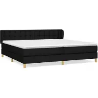 vidaXL Cama con somier y colchón, color , 200x200 cm, tapizada en tela