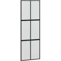 vidaXL Puerta corredera, color , 90x205 cm, vidrio templado y aluminio