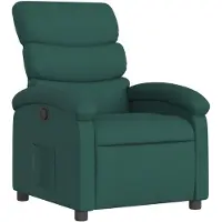 vidaXL Sillón de relax, color verde oscuro, tapizado en tela