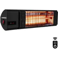 Vonroc Calefactor Volsini 2000W - Incluye mando a distancia y pantalla LCD| Negro