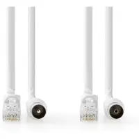 Nedis Cable Combinado Coaxial Iec Macho-hembra + Cat6 Rj45 Macho-macho Rg58 75 Ohm Doble Blindaje Pvc 3 M