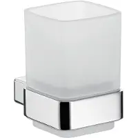 Emco loft, soporte para vidrio, pieza de vidrio satinado, cromado, 1 unidad.