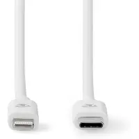 Nedis Cable Ccgl39650wt10 Lightning De 8 Pines A Usb-c Macho 48 Mbps Niquelado Pvc 1 M