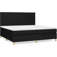 vidaXL Cama con somier y colchón, color , 200x200 cm, tapizada en tela