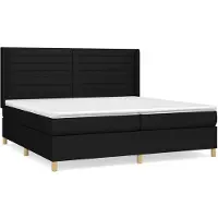 vidaXL Cama con somier y colchón, color , 200x200 cm, tapizada en tela
