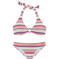 Venice beach Bikini azul / rosa claro / negro / blanco