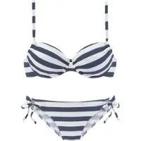 Venice beach Bikini navy / blanco
