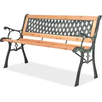 The Living Store Banco de jardín "", 122 cm, madera