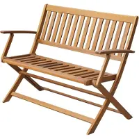 The Living Store : Banco de jardín de 120 cm, fabricado en madera de acacia maciza