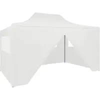The Living Store Tienda plegable "Profi-Partyzelt" de la marca "Living Store", con 4 paredes laterales, de 3x4 metros, fabricada en acero, color blanco