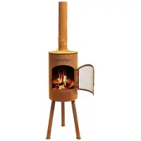 Bonfeu : Estufas de jardín BONGIANO SP, acero Corten - Diámetro 30 cm x Altura 142 cm