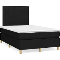 vidaXL Cama con somier y colchón, color , 120x200 cm, tapizada en tela