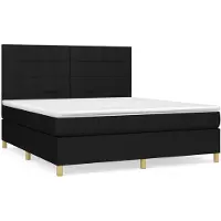 vidaXL Cama con somier y colchón, color , 160x200 cm, tapizada en tela