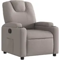 vidaXL Sillón reclinable Relax, color taupe, tapizado en tela