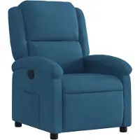 vidaXL Sillón reclinable azul de terciopelo, marca
